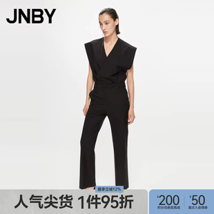 JNBY 3折专区 V领通勤气质女 江南布衣折扣春夏连体衣休闲无袖