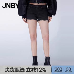 纯色自然腰热裤 JNBY 女5O6E12820 修身 牛仔短裤 江南布衣夏季 女装