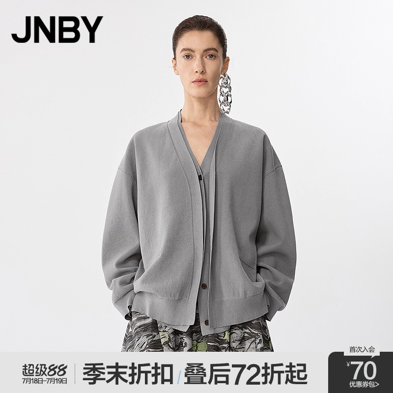 【商场同款】JNBY/江南布衣25春新品毛针织衫V领开襟5P1311030