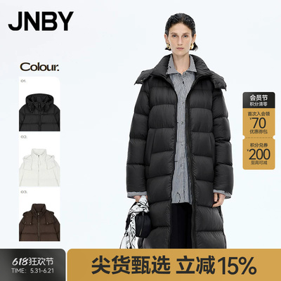 【秋冬上新】JNBY/江南布衣25冬新品羽绒服宽松连帽长袖5PAC13700
