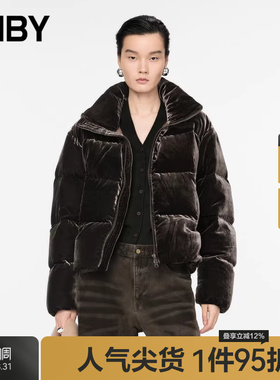 JNBY/江南布衣秋冬立领复古丝绒羽绒服时髦加厚休闲5OBC14780