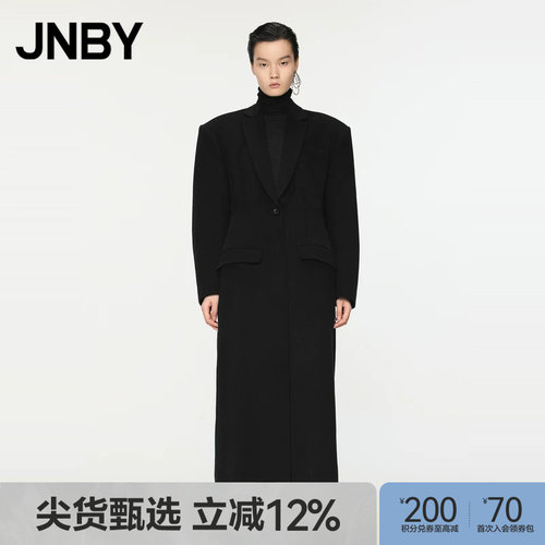 JNBY/江南布衣秋冬含羊绒双面毛呢大衣5OA815750