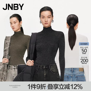 细闪毛衫 江南布衣春秋高领针织打底衫 JNBY 5O9314790 ESG环保