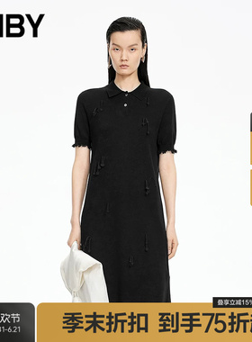 【商场同款】JNBY/江南布衣26春新品连衣裙女翻领短袖5Q2G12010