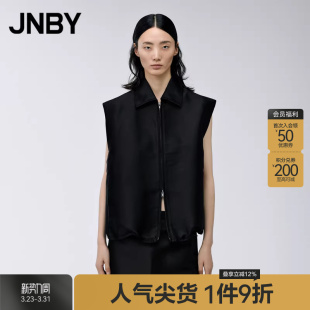 休闲宽松简约干练翻领外套5N8513020 马甲女短款 JNBY 江南布衣秋季
