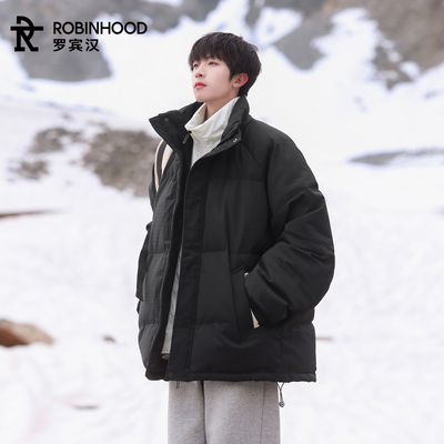 罗宾汉港风潮羽绒服外套男女同款