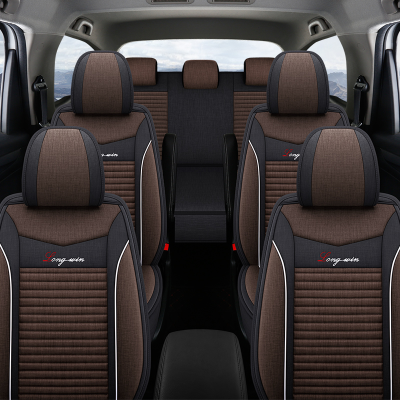 七座五菱宏光S座套全包围S1/S3荣光V欧诺宝骏730坐垫椅套亚麻四季