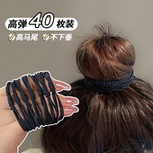 皮筋高弹力耐用黑色扎头发头绳马尾头饰发绳新款 高端发圈橡皮筋女