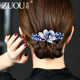 发卡女成人发夹头饰后脑勺妈妈盘发水晶高端头发抓夹2026新款 夹子