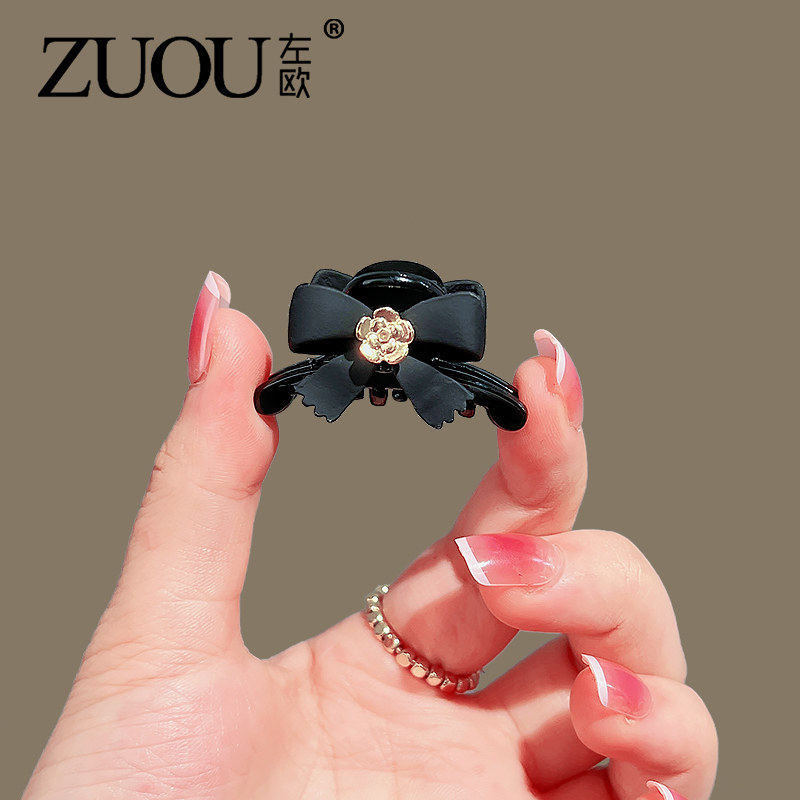 花朵山茶花小抓夹女小香风发夹高端头饰小爪子黑色碎发夹刘海夹子,饰品/流行首饰/时尚饰品新,发饰,淘宝优惠券,粉丝福利购,淘宝优惠卷