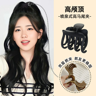 高马尾抓夹固定神器半扎新款 鲨鱼夹小号夹子头饰发夹后脑勺爪夹女