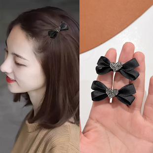 侧边精致小夹子绝美高级感水钻蝴蝶结小号发夹碎发刘海发卡鸭嘴夹