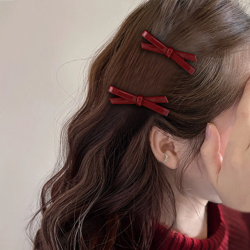 蝴蝶结发夹超显白很耐用边夹