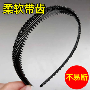 中老年防滑女款 洗脸头箍 软发箍黑色压碎发发卡发夹不勒头2025新款