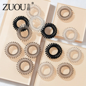 电话线发绳透明细款 小号韩国黑色高弹力无痕发圈头绳女头饰高级感