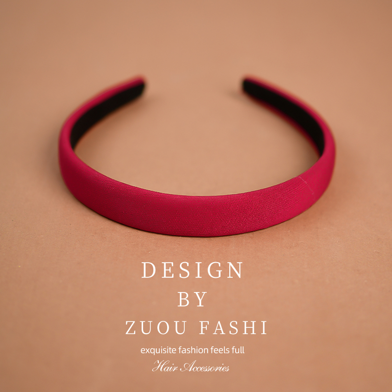 秋冬高级感法式红色细款新年发箍