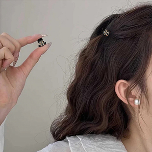 迷你抓夹精致小巧高级小号超小水晶花朵刘海夹碎发夹小夹子发夹女