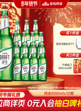 青岛啤酒纯生600ml*12瓶