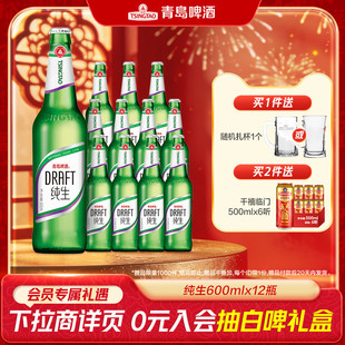 青岛啤酒纯生600ml*12瓶