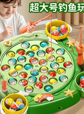 宝宝电动磁性钓鱼玩具儿童1一3岁2益智小女孩子两三周半6幼儿男孩