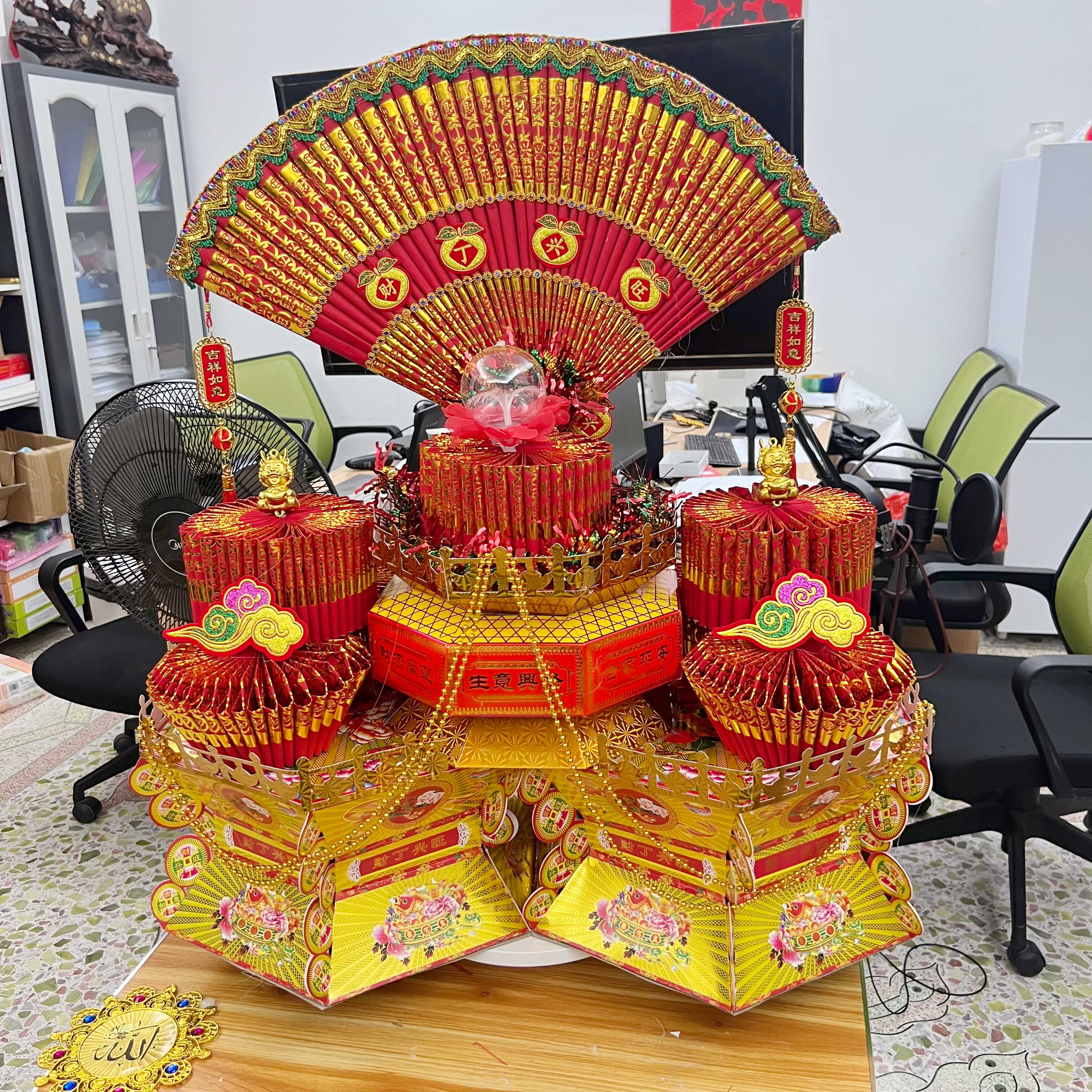 潮汕中秋折塔金玉满堂