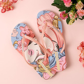 海边沙滩鞋 hotmarzz 外穿夹脚防滑时尚 凉拖鞋 黑玛人字拖鞋 女夏季