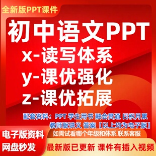 爱初中学习语文读写课优强化拓展七八九年级上下PPT课件教案讲义