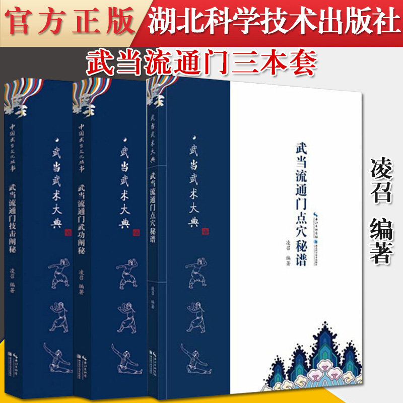 3本装 武当流通门点穴秘谱+武当流通门技法阐秘+武当流通门武功阐秘 武术武功体育健身男女健身防身术
