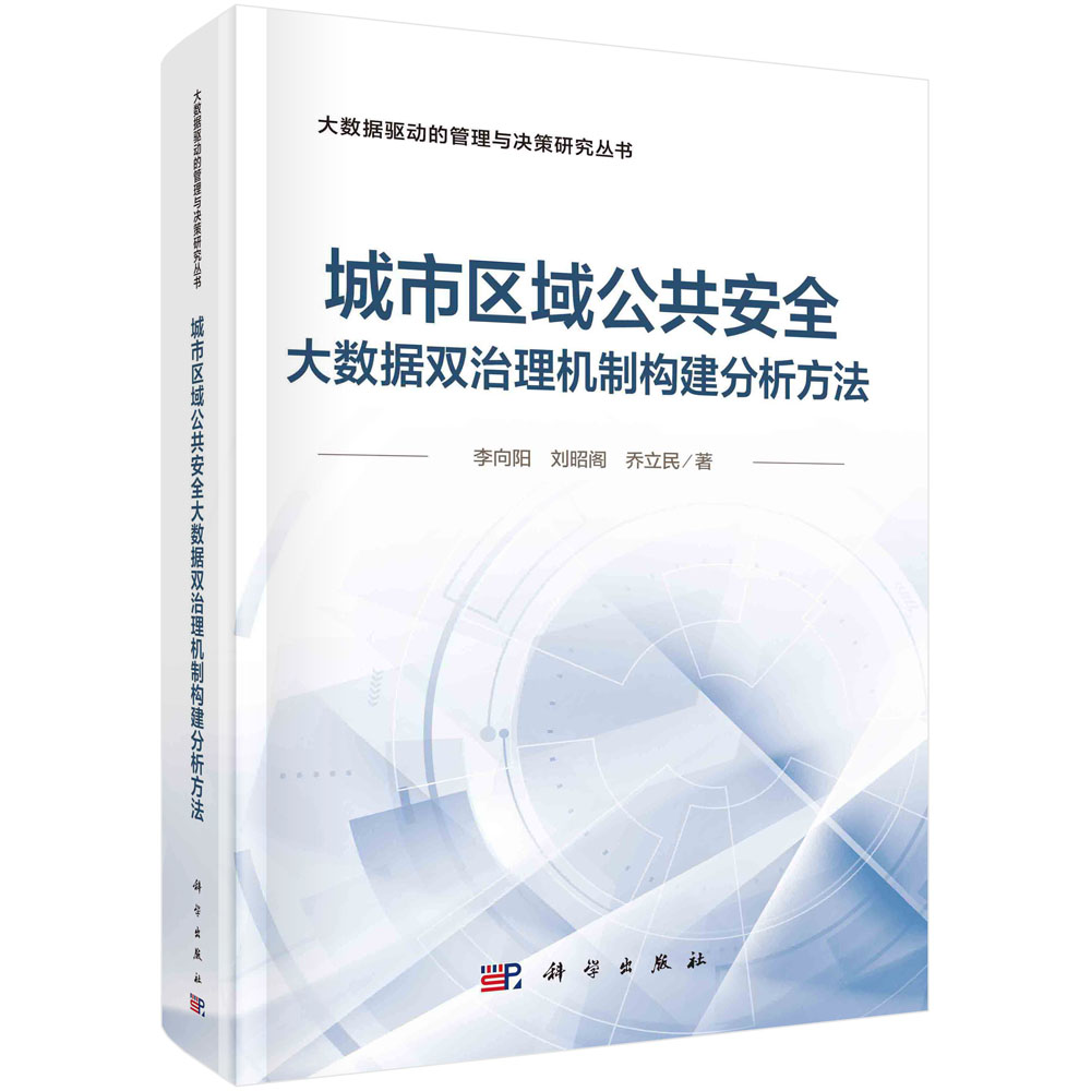 城市区域公共安全大数据双治理机制构建分析方法 大数据驱动的管理与决策研究丛书 李向阳 刘昭阁 乔立民 双治理智能化体系全情景