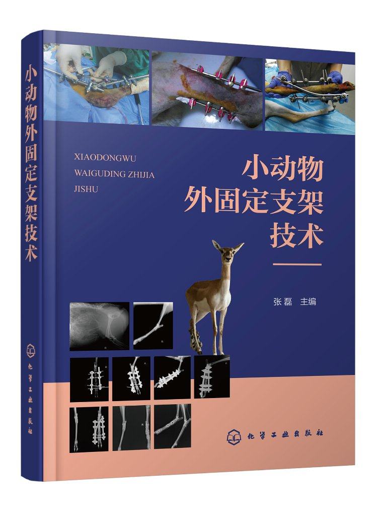 小动物外固定支架技术 张磊 动物疾病骨折固定术 宠物骨折的手术治疗方法 骨板克氏针治疗9787122423818 化学工业出版社