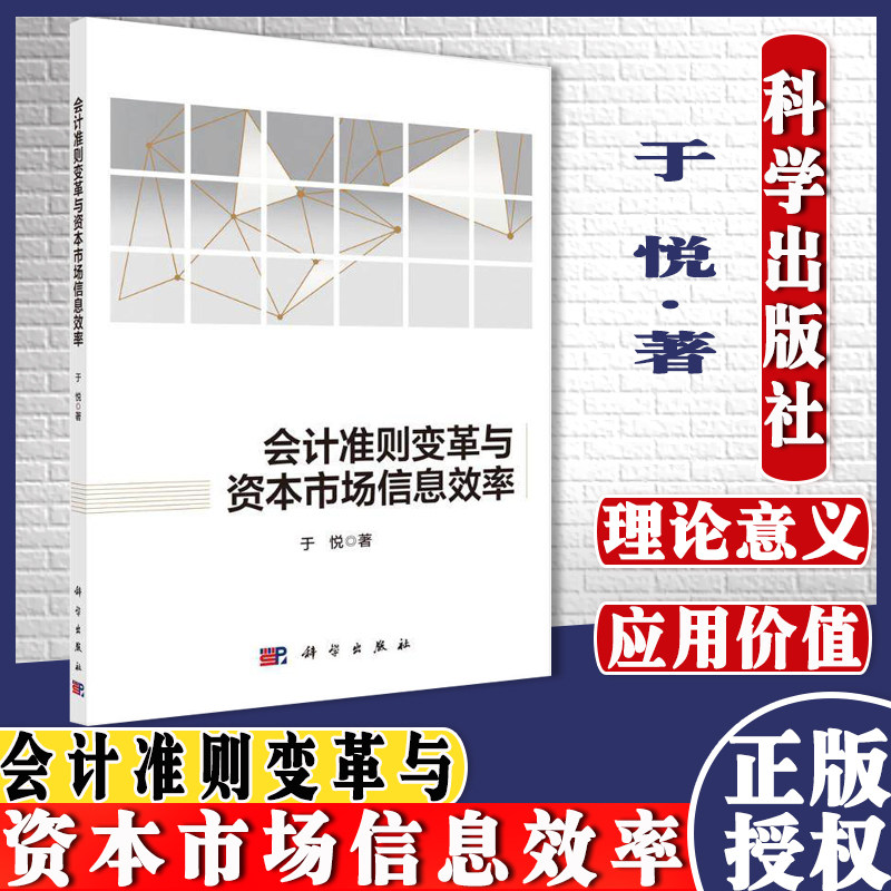 会计准则变革与资本市场信息效率 于悦 主编 9787030640543 科学出版社 经济学书籍 会计基础理论书籍