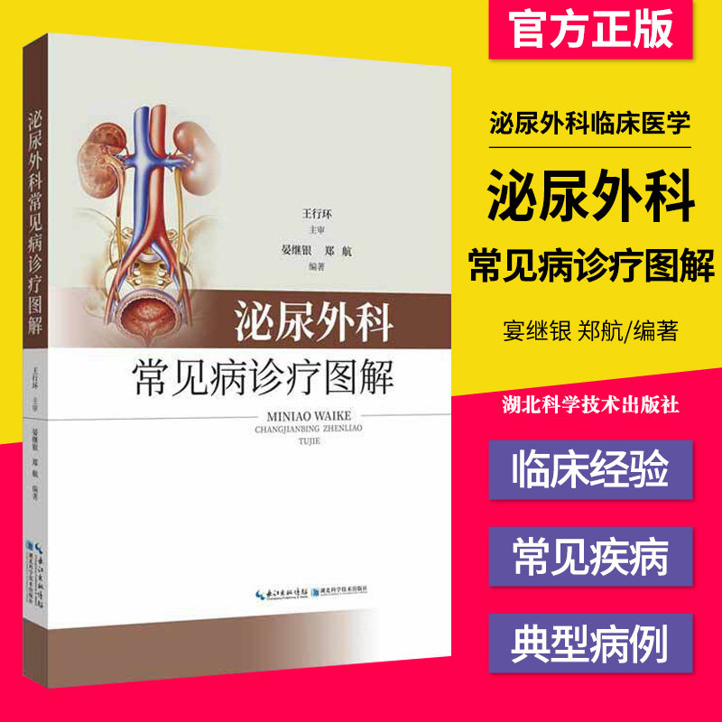 泌尿外科常见病诊疗图解 晏继银 郑航 编著 泌尿外科临床医学 泌尿系结石结核肿瘤损伤 9787570600922 湖北科学技术出版社