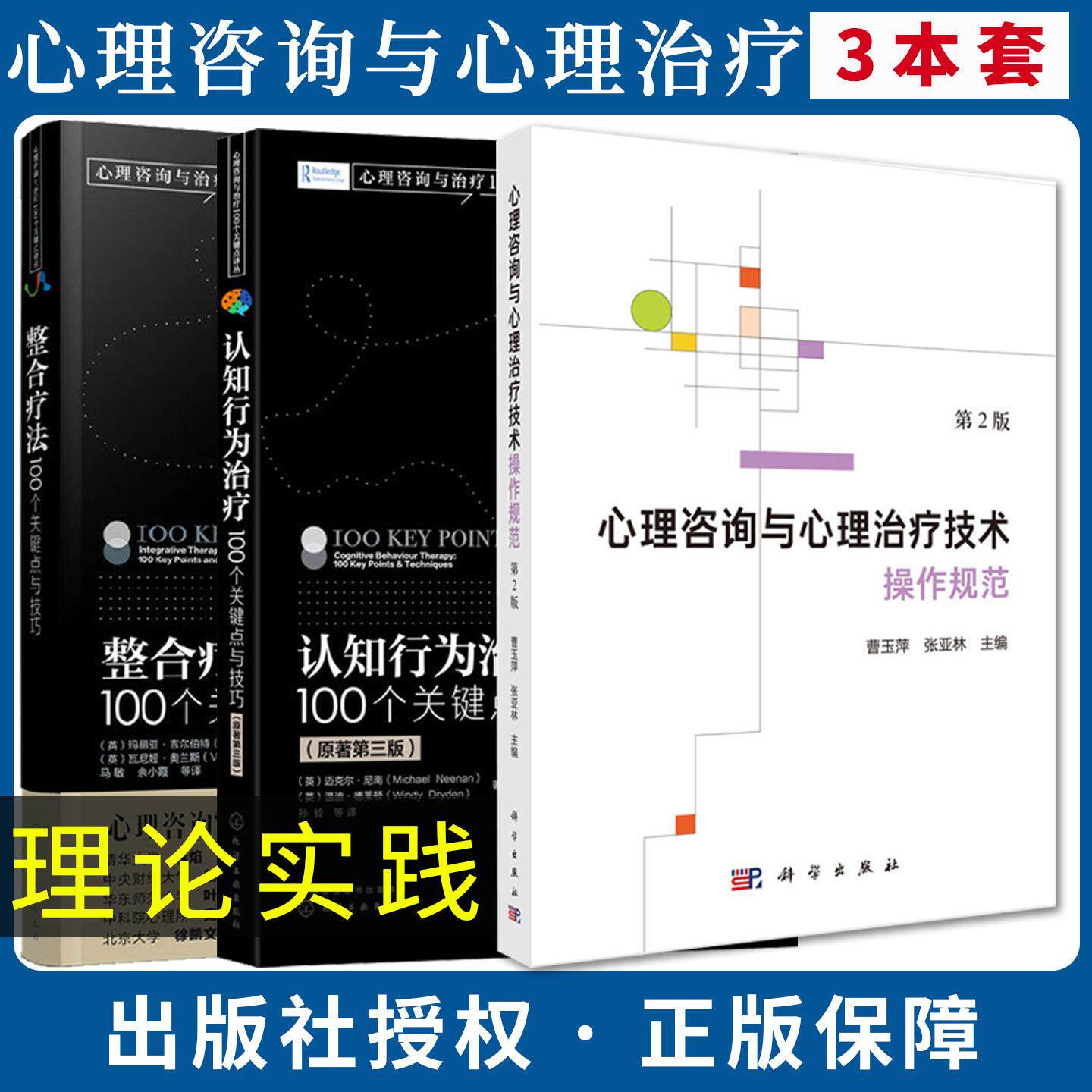 【全3册】心理咨询与心理治疗技术操作规范第2版+认知行为治疗+整合疗法100个关键点与技巧曹玉萍移空技术气功疗法心理动力学治疗