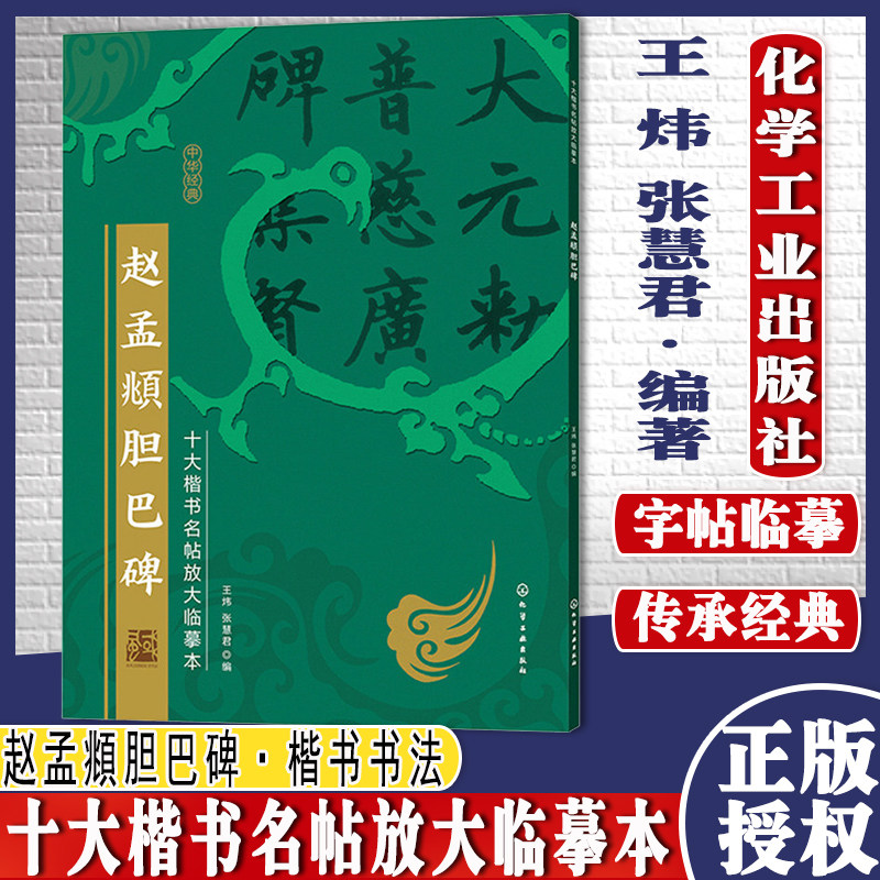 十大楷书名帖放大临摹本 赵孟頫胆巴碑 经典楷书书法字帖临摹放大本 毛笔字帖技法入门自学教材 经典楷书书法名帖临摹鉴赏书籍