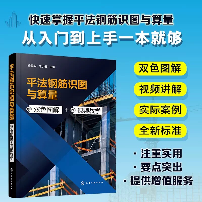 平法钢筋识图与算量 双色图解 视频教学 杨霖华 快速掌握平法钢筋识图与算量 条形基础筏形基础平法识图 工程施工技术人员参考