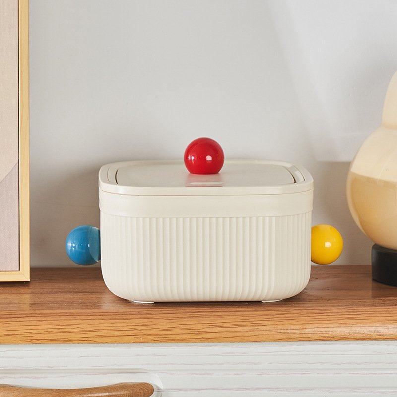 进口多巴胺色桌面纸巾盒抽纸盒家用置地按压式餐厅茶几北欧收纳盒