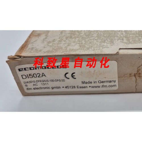工业配件DI502A DIA3010-ZPKG/US-100-DPS/3D IFM 速度监测器