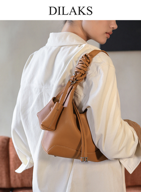 【新年礼物】DILAKS通勤百搭TOGO纹牛皮手提包女轻奢腋下包子母包