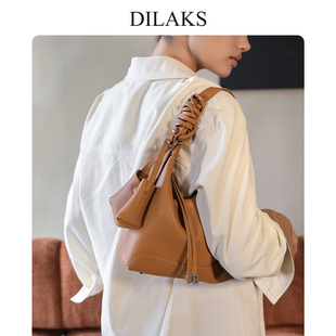 【新年礼物】DILAKS通勤百搭TOGO纹牛皮手提包女轻奢腋下包子母包