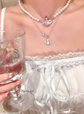 时髦感星球链条项链女2025新款爆款配饰轻奢小众锁骨链颈链高级感