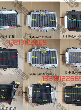 三轮车摩托车水冷散热水箱风扇 福田隆鑫宗申发动机散热水箱