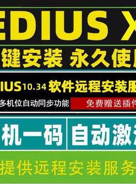 EDIUS10 X edius10.34软件远程安装服务EDIUSX 10多机位Win10/11