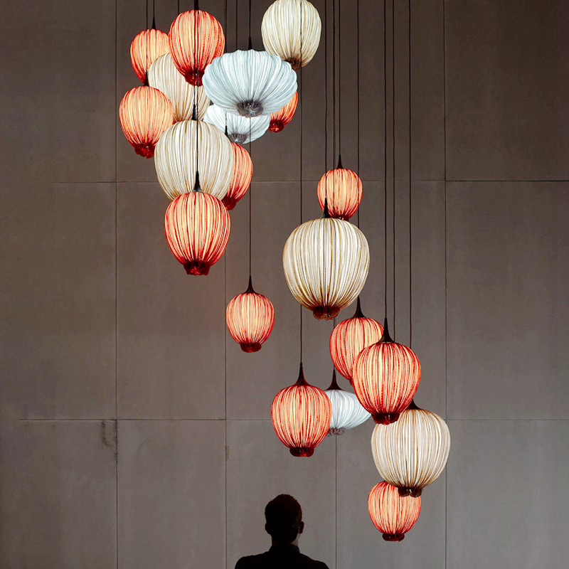 新中式创意个性灯笼吊灯