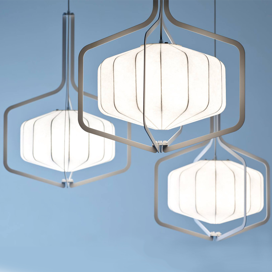 后现代风卧室客厅书房布艺吊灯