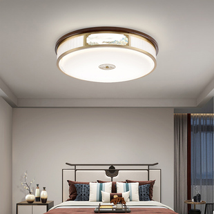 宋氏美学新中式吸顶灯客厅主灯实木现代中式卧室书房灯餐厅风扇灯