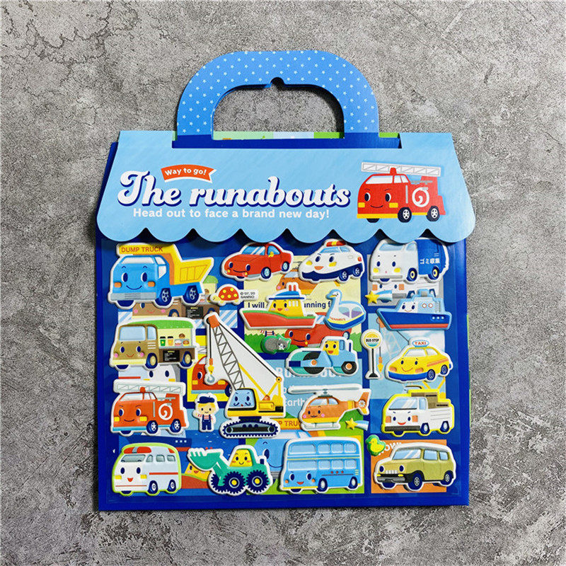 卡通小汽车贴纸救护车消防车贴纸玩具工程车男孩益智场景贴纸可爱,玩具/童车/益智/积木/模型,贴纸,淘宝优惠券,粉丝福利购,淘宝优惠卷