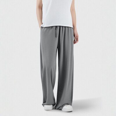 什物纪ADG20039女士春夏季百搭直筒长裤垂顺休闲裤宽松直筒裤