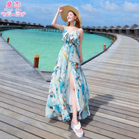 沙灘裙波西米亞海邊連衣裙長(zhǎng)裙