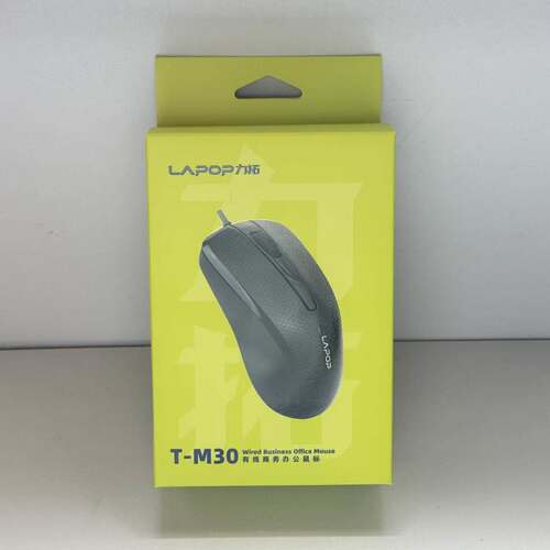 力拓T-M30有线LOL商务办公台式笔记本游戏USB鼠标舒适耐用WM20款