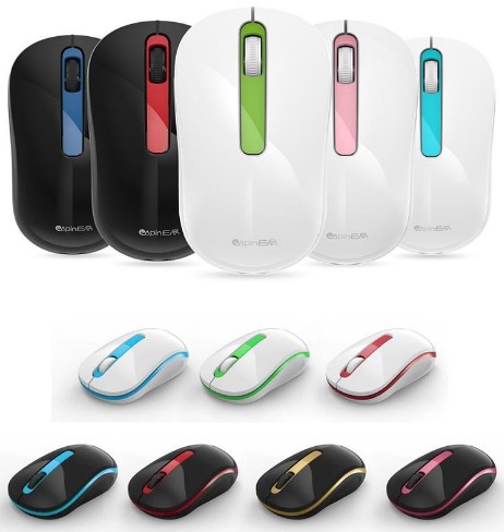 包郵原裝正品E品E2無線鼠標 2.4G筆記本電腦鼠標臺式可愛女生粉色
